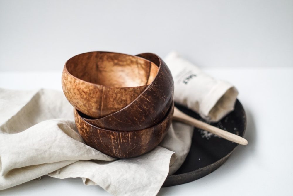 Kokos Kom Bruin Detail