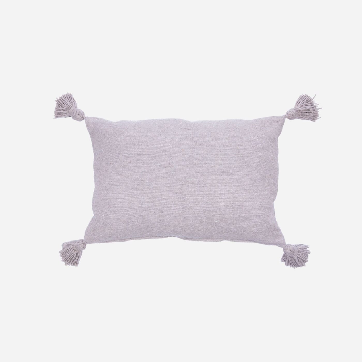 Kussen pompom taupe 60x40cm - Noa May