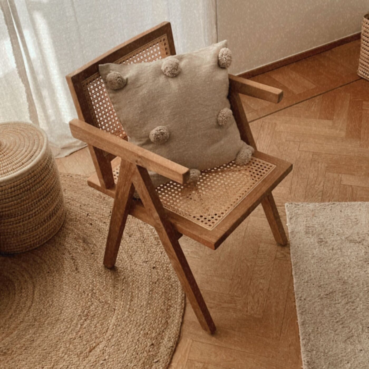 Fauteuil stoel teakrotan Tahu (4)