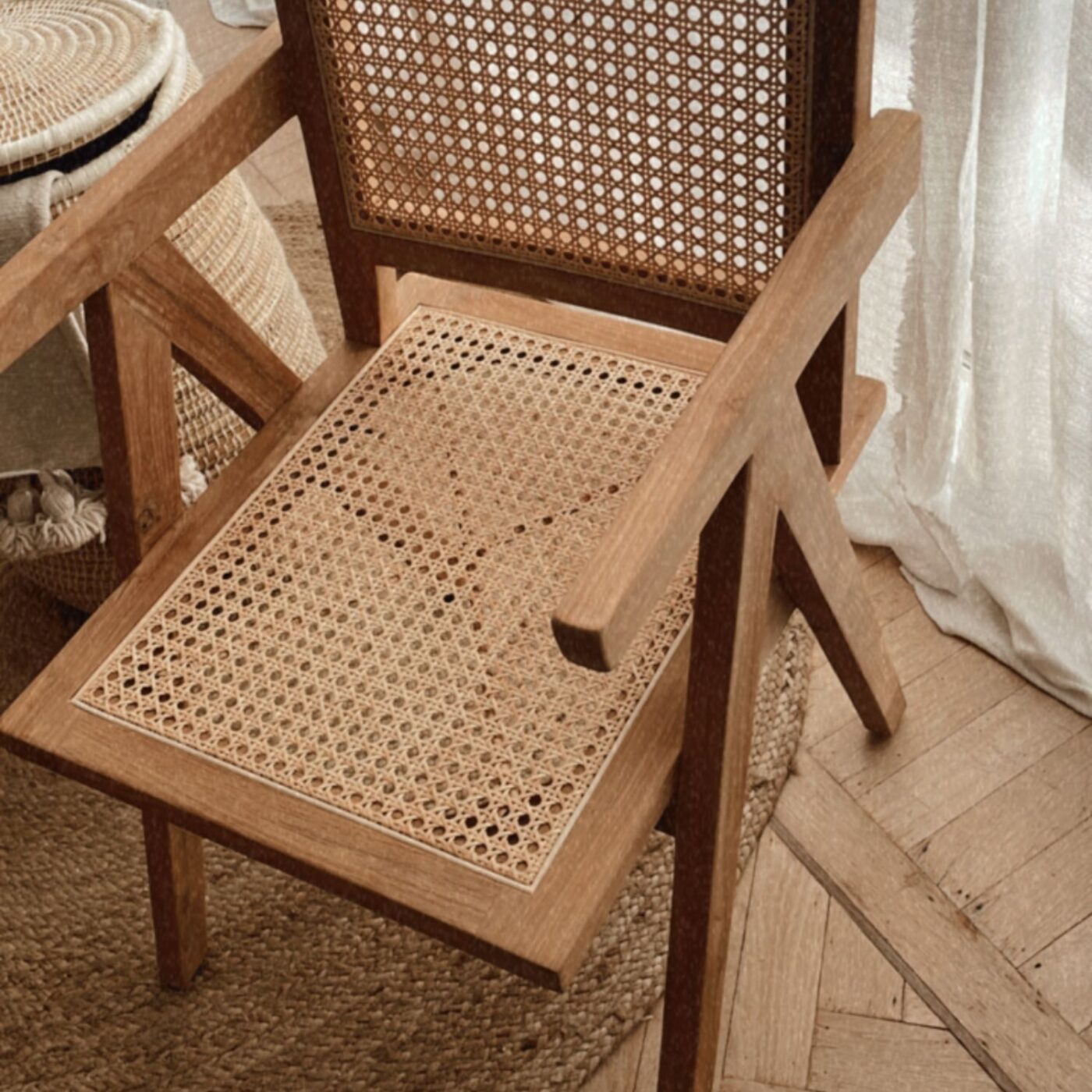 Fauteuil stoel teakrotan Tahu (5)