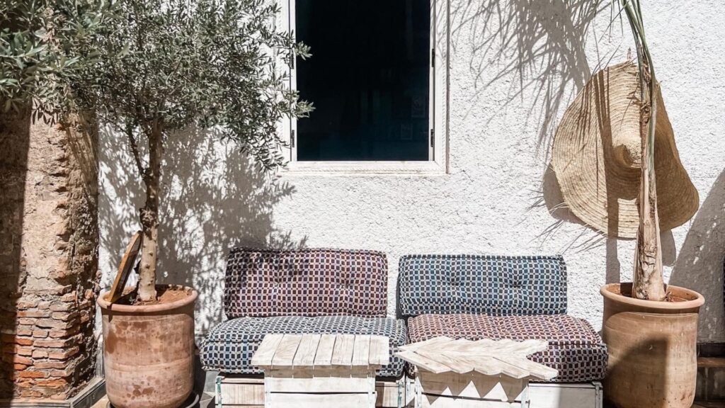 Boho balkon of tuin