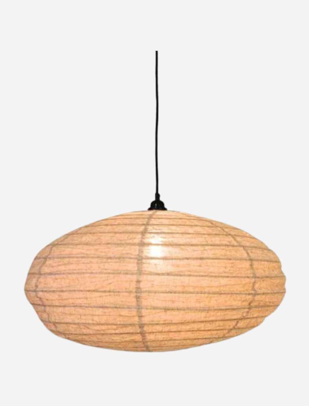 Lamp Ellipse Taupe XL aan