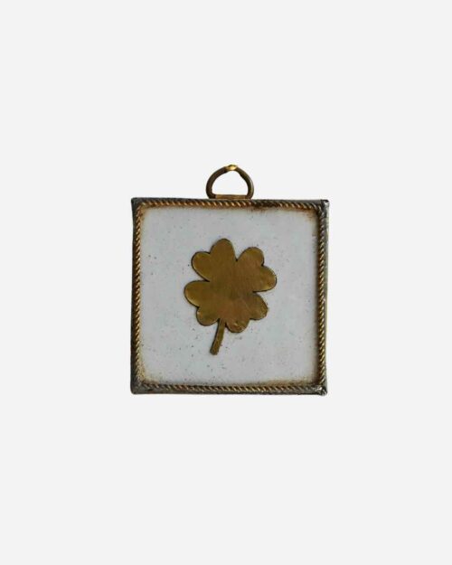Mini zellige tegeltje golden klaver