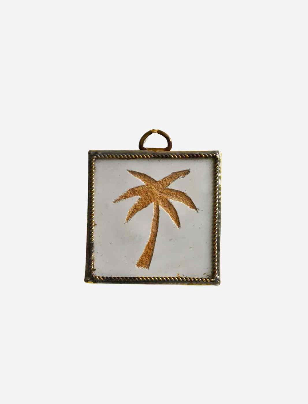 Mini Tegel Palm Carved Wit
