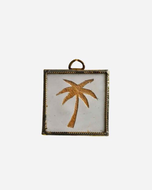 Mini zellige tegeltje carved palm